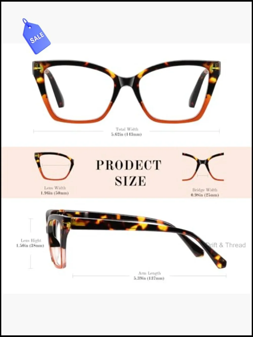 Cat Eye Reading Glasses for Women, Blue Light Blocking Readers 3 Pack